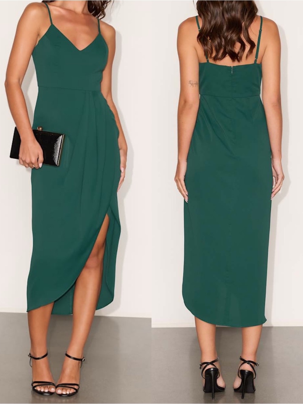 Lulus | Reinette Dark Green Midi Dress